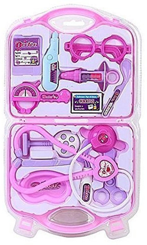 broccolin Doctor Play Set for Kids with Durable Case pink