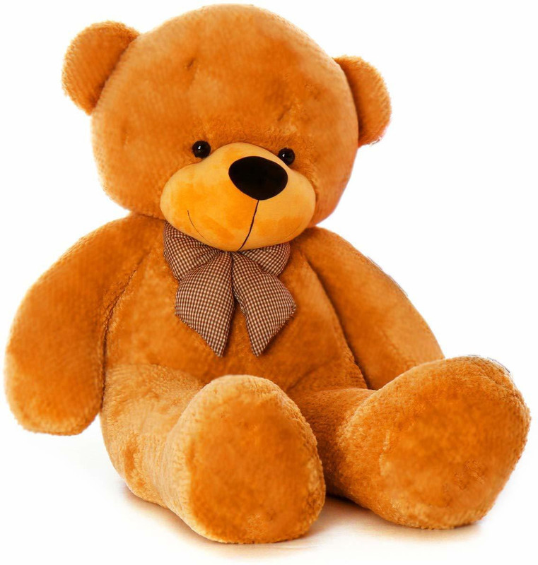 RSS extra Large Very Soft 4 Feet Lovable/Huggable/Fluffy/Spongy Teddy Bear with Neck Bow for Kids/Girlfriend/Birthday Gift/Boy/Girl (122 cm brown)  - 122 cm(Brown)
