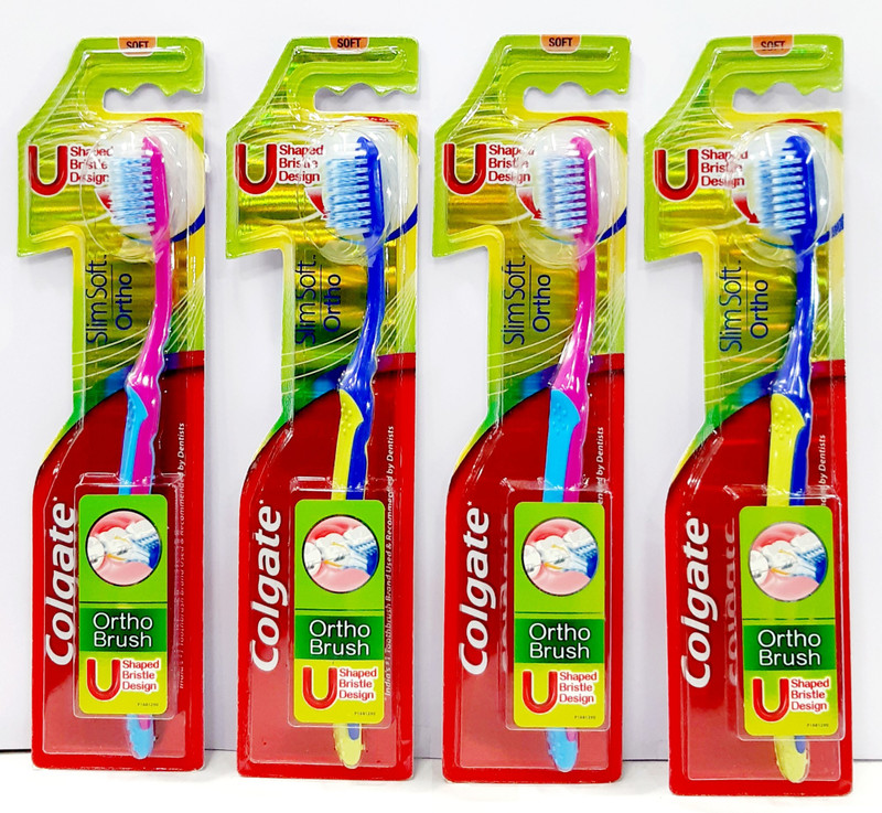 Colgate Slim Soft Toothbrush (Soft Bristles), Pack of 4 Soft Toothbrush(Pack of 4)