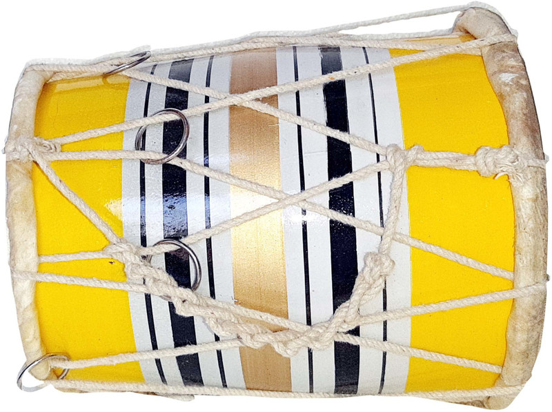 GT manufacturers BACH KANA 8'' Nut & Bolts Dholak(Multicolor)