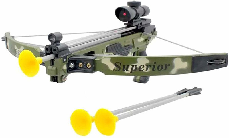 IRIS Bow Arrow Crossbow Toy Sniper and Soft Foam Bullet with Manual Launch for Children's Safety Bows & Arrows(Multicolor)