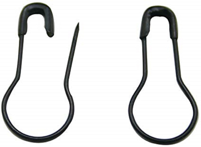 Sadar Shop Mix Steel Metal Safety Pins Pear Shaped, Matka Pins (22 mm, BLACK, Pack of 1000)(Black)