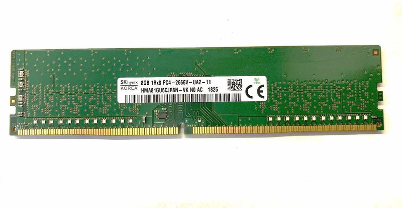Hynix DDR4-2666MHz desktop Pc DDR4 8 GB (Single Channel) PC (8GB PC4-21300 288-Pin DIMM 1.2V Memory RAM Module HMA81GU6CJR8N-VK)