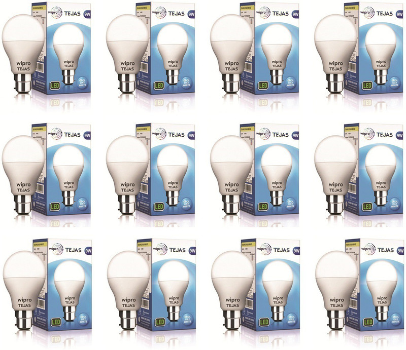 WIPRO 9 W Standard B22 LED Bulb(White, Pack of 12) WIPRO 9 W Standard B22 LED Bulb(White, Pack of 12)