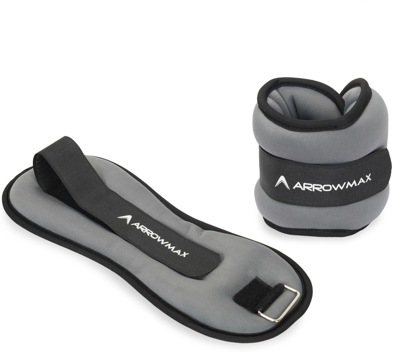 ArrowMax Adjustable Ankle/Wrist Weights with breathable material for training (o.5kg x 2pc) Orange Ankle & Wrist Weight(0.5 kg)