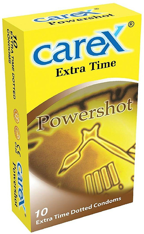 CAREX Power Shot Extra Time Dotted Condoms Condom(10 Sheets)