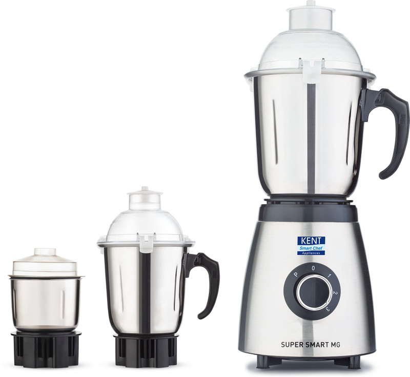 KENT 16061 800 W Mixer Grinder(Super Smart MG | 3 Jars | Silver)