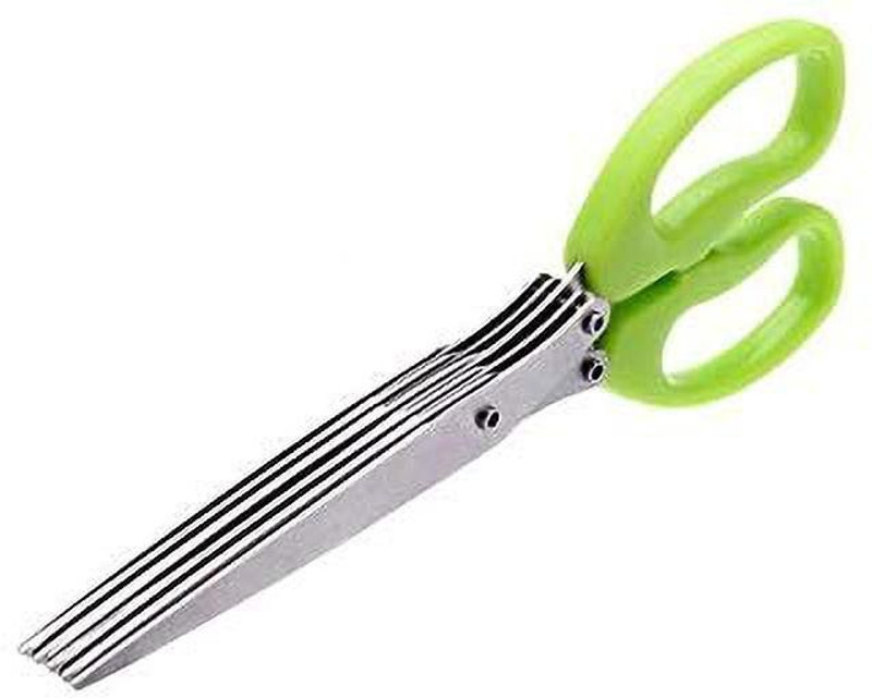 SONANI Multi-Functional Stainless Steel Kitchen Knives 5 Layers Scissors Stainless Steel All-Purpose Scissor(Green)