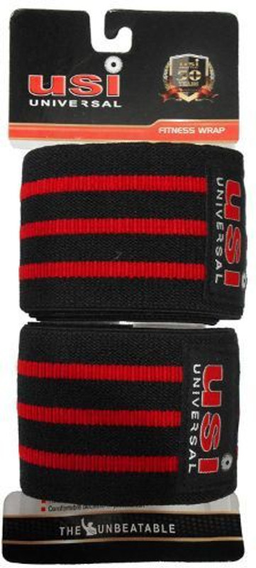 usi Three Line Knee Wrap Size 202 cm Knee Support(Red, Black)