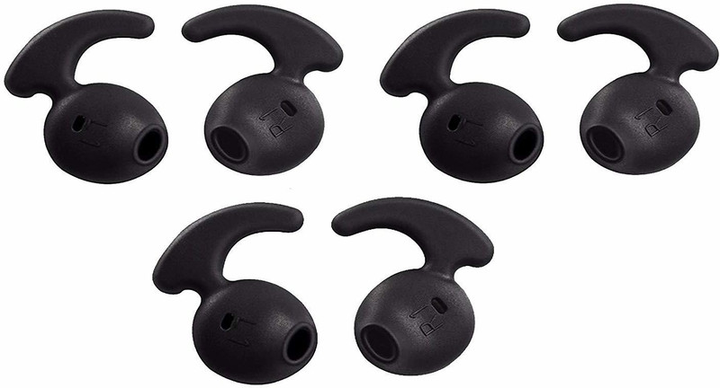 Qweezer 8 pcs (4 Pair) level u ear buds,soft silicone eartips, level u ear buds cover. Silicone replacement In The Ear Headphone Cushion(Pack of 8, Black)