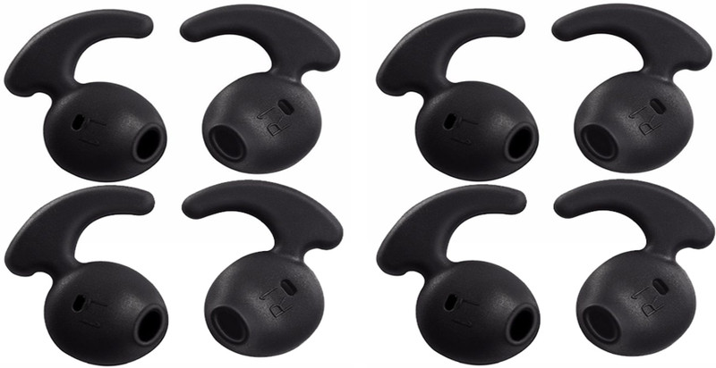 Qweezer 8 Pcs ( 4- Pair) New Black Earbuds cover Anti-Slip Silicone Replacement Ear Tips U EO-BG920 Bluetooth Earphone Silicone replacement In The Ear Headphone Cushion(Pack of 8, Black)
