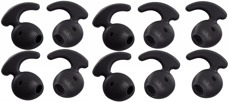 SOMETHING4U 5pair (10pcs) soft silicone eartips In The Ear Headphone Cushion(Pack of 10, Black)