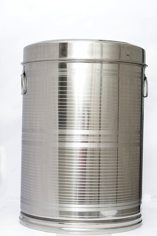 EGLOB Stainless Steel Air Tight Drum / Container - 20 Kg 741852116 20 L Drum(Silver, Pack of 1)