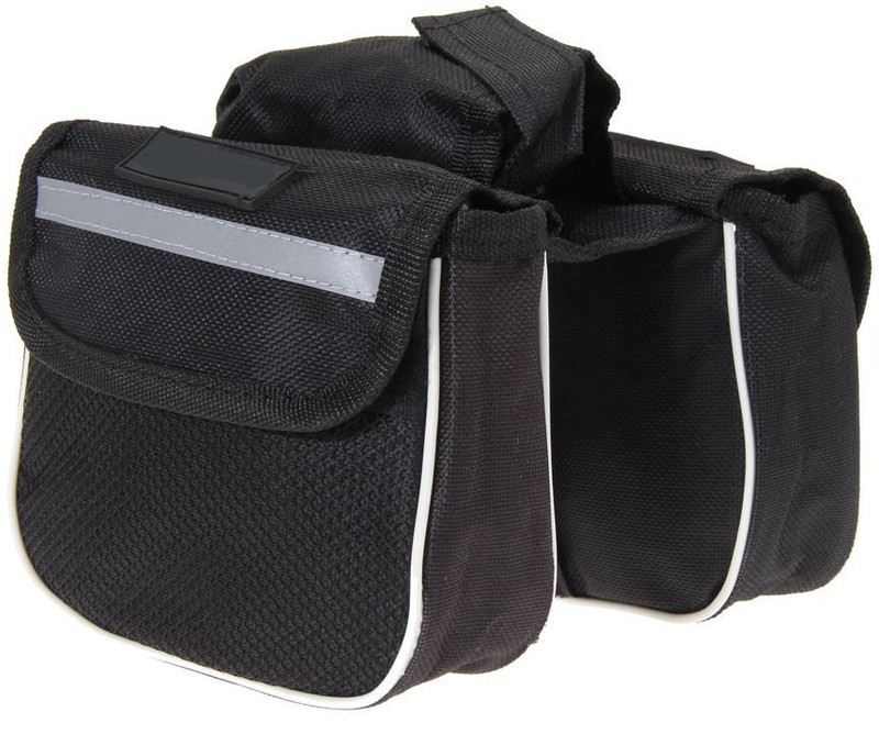 Schrodinger15 Double-side Black, Grey Polyester Motorbike Saddlebag