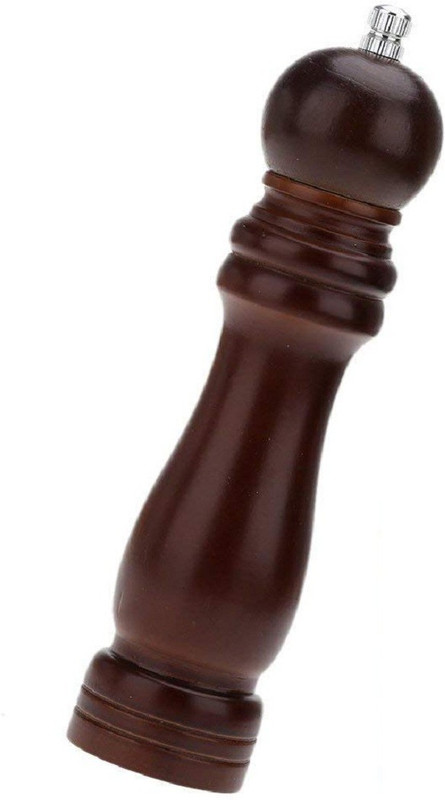 DEZIINE 6" Wooden Manual Pepper Grinder Salt Spices Mill Shaker Kitchen Tool Wooden Traditional Pepper Mill(Brown, Pack of 1)