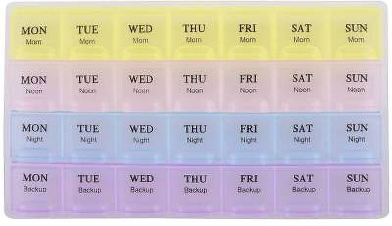 Ascent 7 Days 7 Days, 3 Layer Pillbox (Multicolor) Pill Box(Transparent)