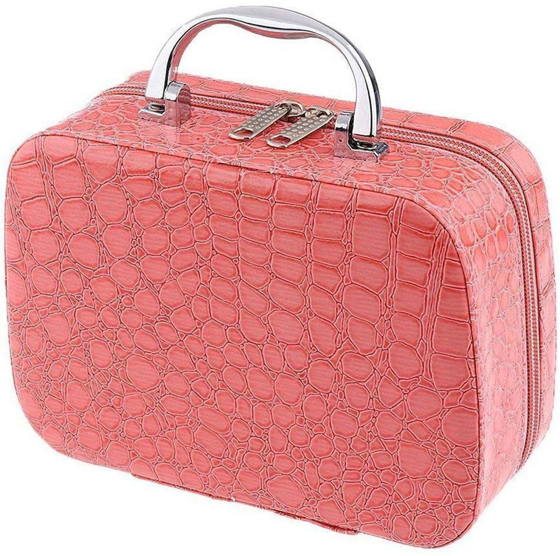 Vruta Professional Mini Cosmetic Storage Bag For Women Makeup Case Cosmetic Hand Bag with Mirror (Multicolour) Cosmetic Bag