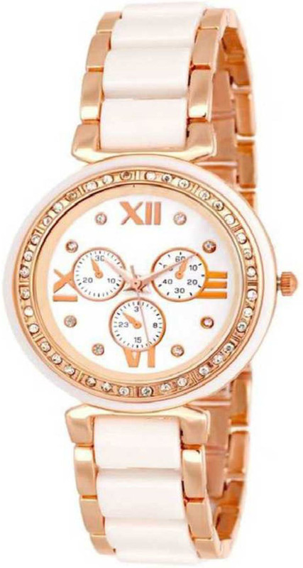 Flip WHITE MINA Analog Watch - For Girls