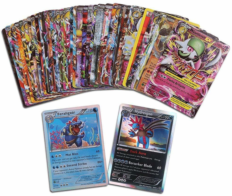 QWICK CLICK Pokemon Cards in Metal Box Kids Gift-Funny 42 Pcs.(Multicolor)