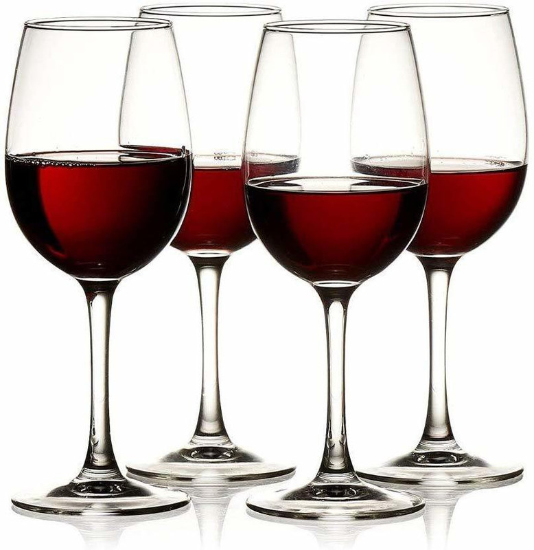 Kitchen Queen (Pack of 4) Lexington Red Wine Glass Set Cocktail Glass(450 ml, Glass, Clear)