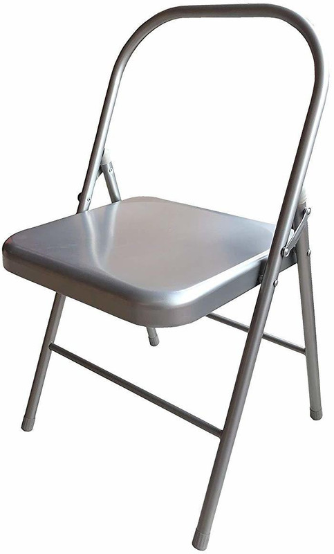 Friends of Meditation Iyengar Backless Chair for Yoga : Prop for Yoga asana and Restorative Yoga Pilates Chair(Grey)