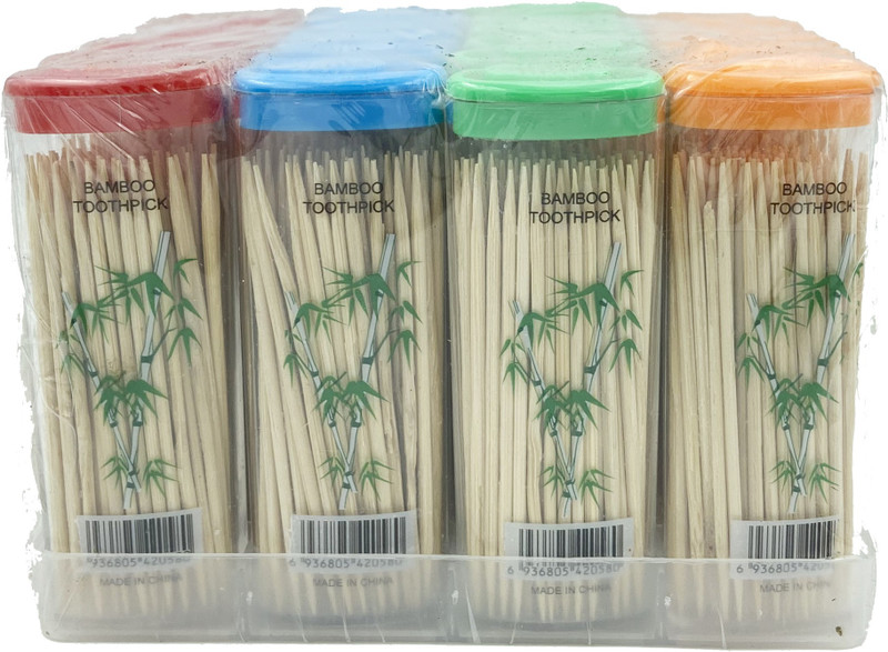JAMBOREE Natural Bamboo Toothpick for Home Restaurant Hotel Products Toothpicks Tools 1920 Pcs(Pack of 24)