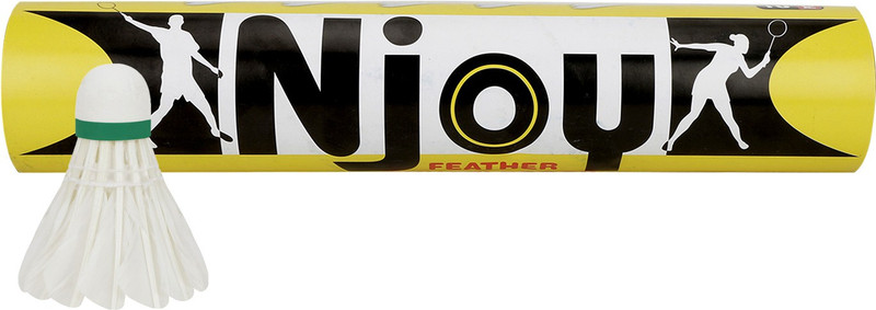 Njoy MAJESTIC BASKET PREMIUM FEATHER SHUTTLE - PACK OF 10 Feather Shuttle  - White(Medium, 77, Pack of 10)