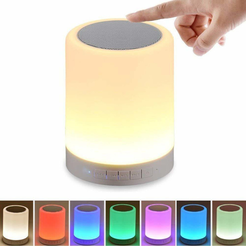 FLIPKON LED Touch Lamp Different Lighting Modes Wireless Bluetooth Speaker with TWS for Party Festival Camping(Multi-coloured) Speaker Mod(Compatible only with android, iso, mac)