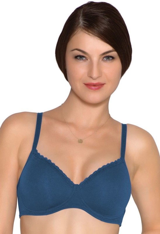 Amante Women T-Shirt Lightly Padded Bra(Blue)