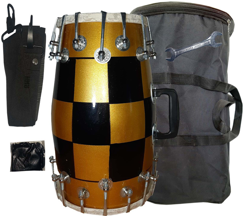 RAM musical Dholak With FULL TOOL KIT RM-FK-0362 Nut & Bolts Dholak(Brown)
