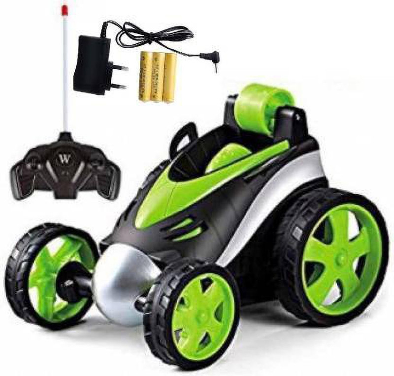 COMERCIO Remote Control Stunt Vehicle 360�Rotating Rolling Radio Electric Racing Car(Blue)