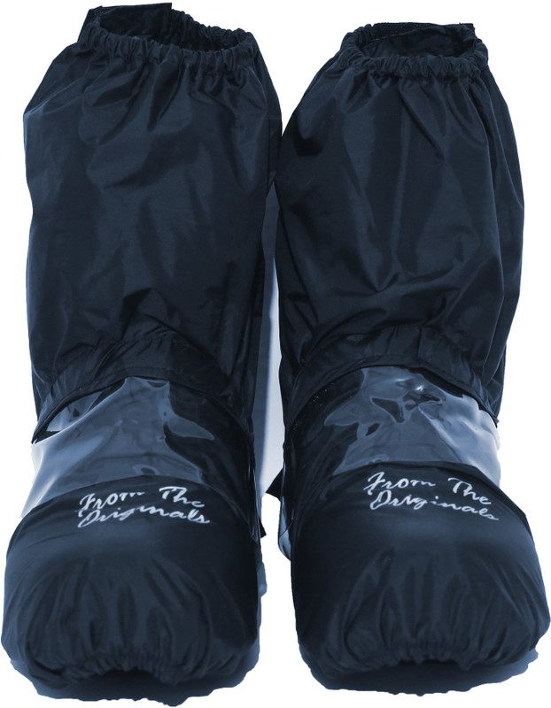 SHOERELLA Waterproof Rain/Snow Over Shoe Cover for Daily Wear Shoes for Mens/Womens With Shoe Bag/Pouch - Sneakers, Sports Shoes, Formal Shoes Polyester Black Flat Shoe Cover, Boots Shoe Cover(6 Pack of 1)