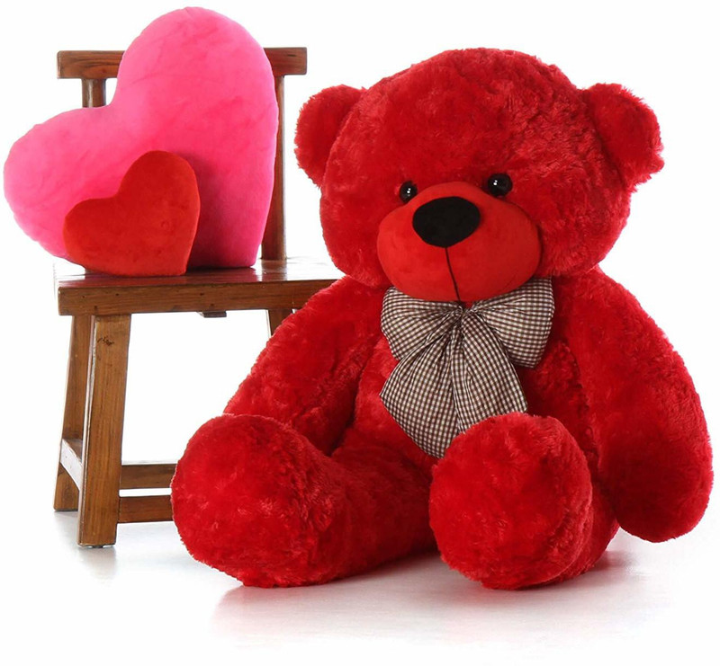 VEERA SOFT 2 Feet Teddy Bear for Girls and Kids for wedding gift and Birthday - 60.96 cm(Red)