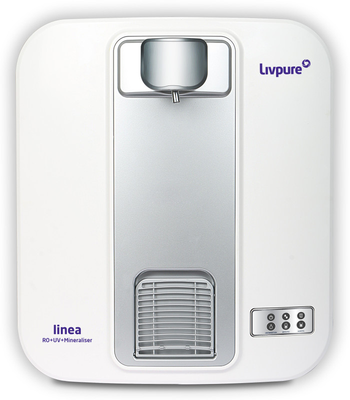 LIVPURE LIV-LINEA 5 L RO + UV + Mineraliser Water Purifier(White, Silver)