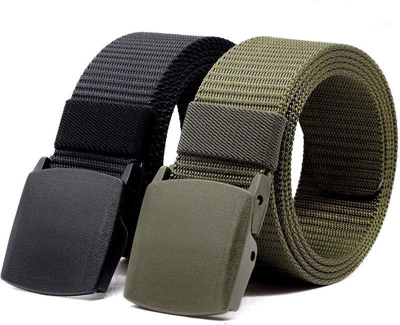 ShopGlobal Men Casual Green, Black Nylon Belt