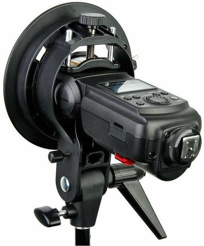 MILLETS S-Type Bracket Elinchrom S Mount Holder for Speedlite Flash Custom Flash Bracket