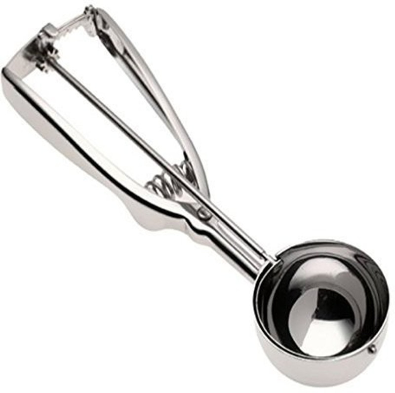 Rixim Smart Stainless Steel Spring/Trigger kitchen tools Ice Cream Scoop Set of 1 Pc Steel Ice-cream Spoon Stainless Steel Ice-cream Spoon(Pack of 1)