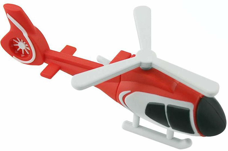 Tobo Novelty Helicopter Shape USB Flash Disk Thumb Drive Pen Drive Memory Stick Data Storage Pendrive. 64 Pen Drive Compatible with Laptop, Desktop Computer, Television USB 2.0 Rubber Case(Red)