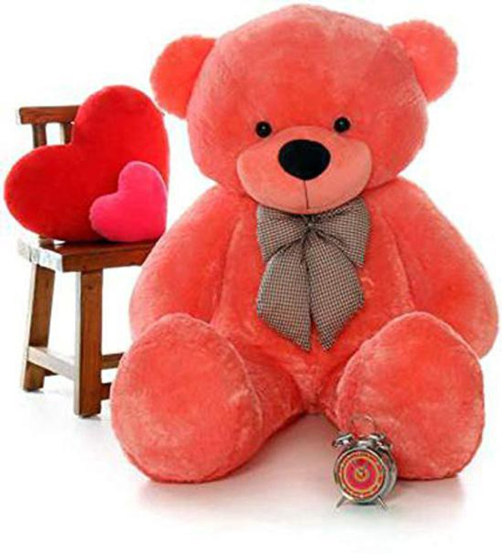 VIPMART Huggable Teddy Bear with Neck Bow, (Carrot) (Best for Someone Special) - 90 cm(Orange)