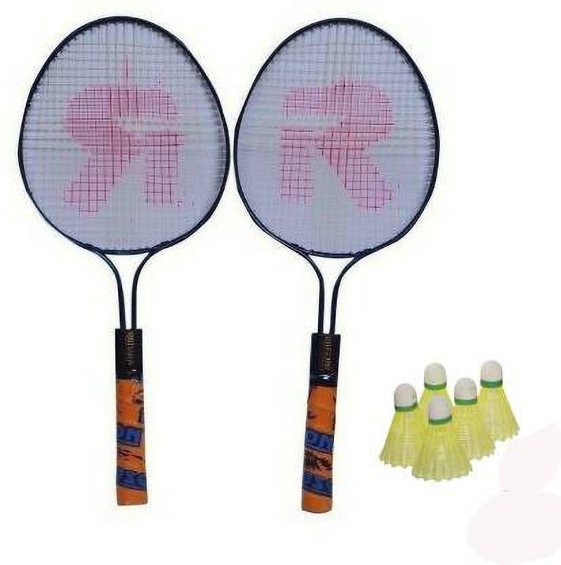 sports trading rajson Double Rod Badminton Rackets For Kids With 5 Shuttles Badminton Kit Badminton Kit