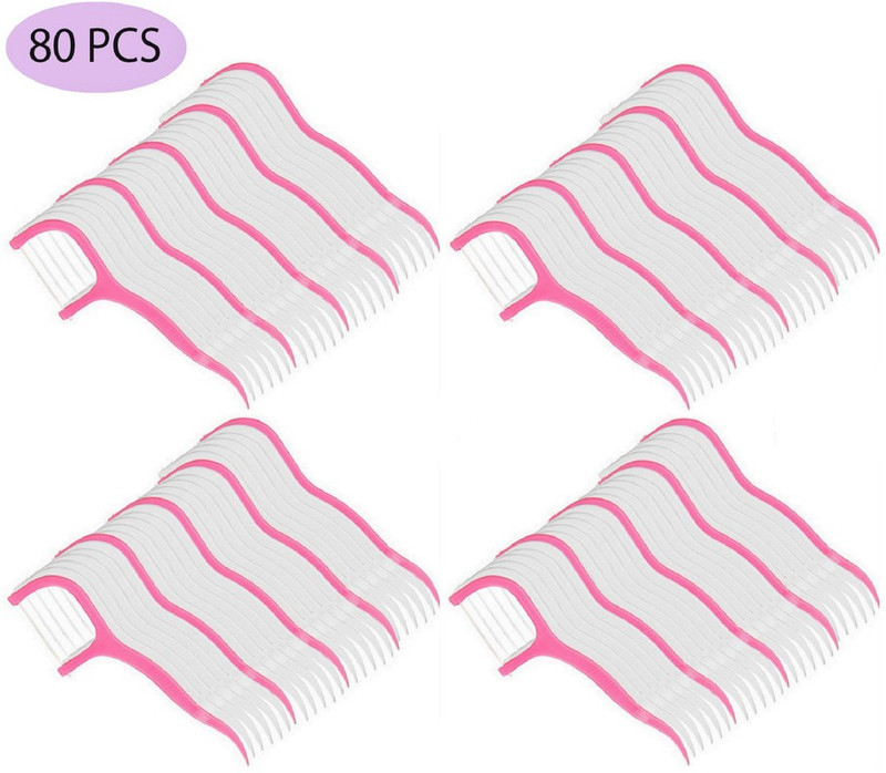 LooMantha 80Pcs Thread Dental Floss And Toothpicks (4 Packet)(8 cm, Pack of 80)