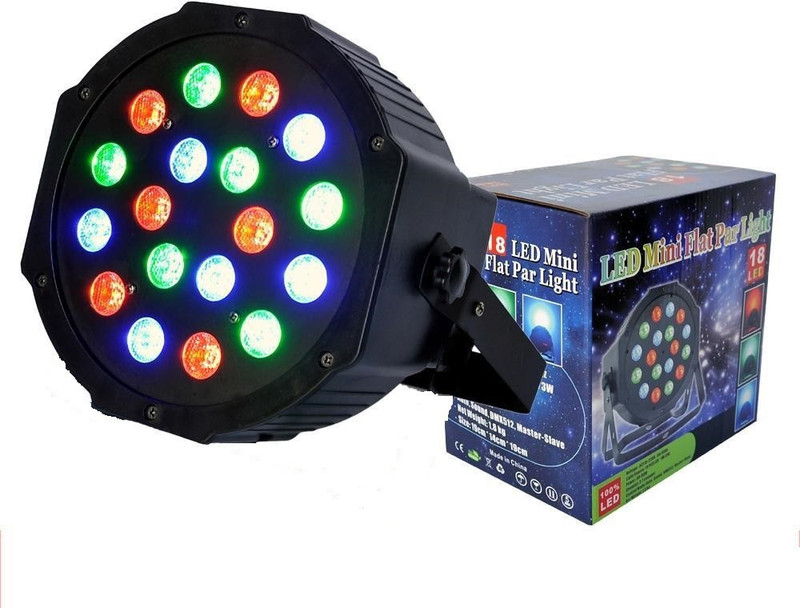 HUTAIB 18 X 3 = 54W LED PAR LIGHT RGB COLOR Single Disco Ball(Ball Diameter: 17 cm)