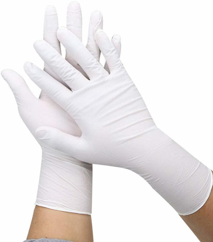DM Eco - Quality Disposable White Latex Gloves (FDA / ISO 9001:2015 Certified) Small Size Latex Surgical Gloves(Pack of 70)