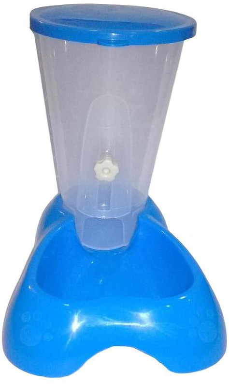 All4pets round Plastic Pet Bowl & Bottle(800 ml Blue)