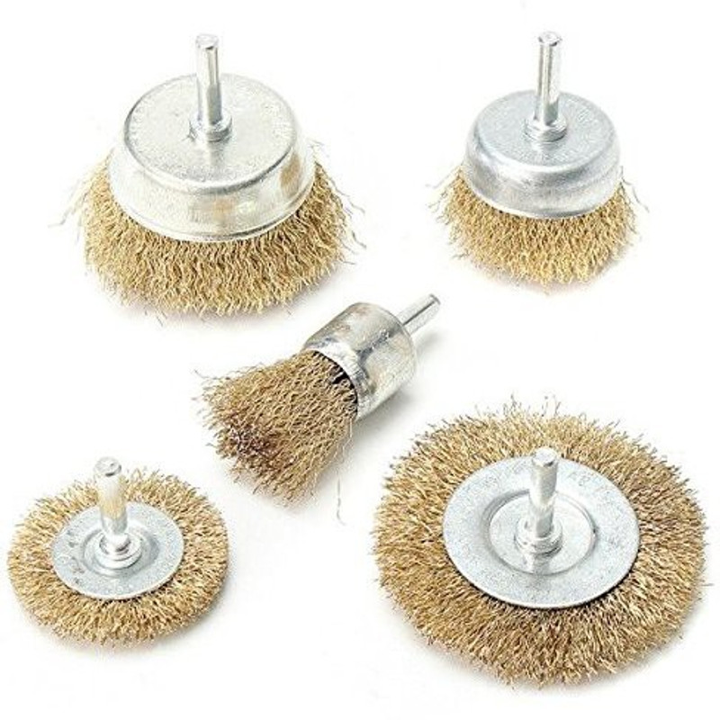 Inditrust 5PC MULTIPURPOSE WIRE BRUSH SET TO REMOVE PAINT, DUST, DIRT ETC Wheel Brush Wheel Brush(Pack of 5)
