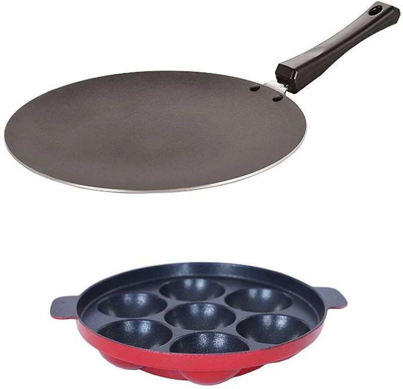 NIRLON Non-Stick Odour Free Heat Resistance Cookware Set with Bakelite Handle Non-Stick Coated Cookware Set(Aluminium, 2 - Piece)