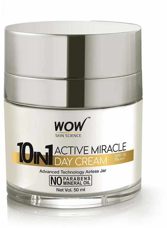 WOW Skin Science 10 in 1 Active Miracle Face Cream with SPF...
