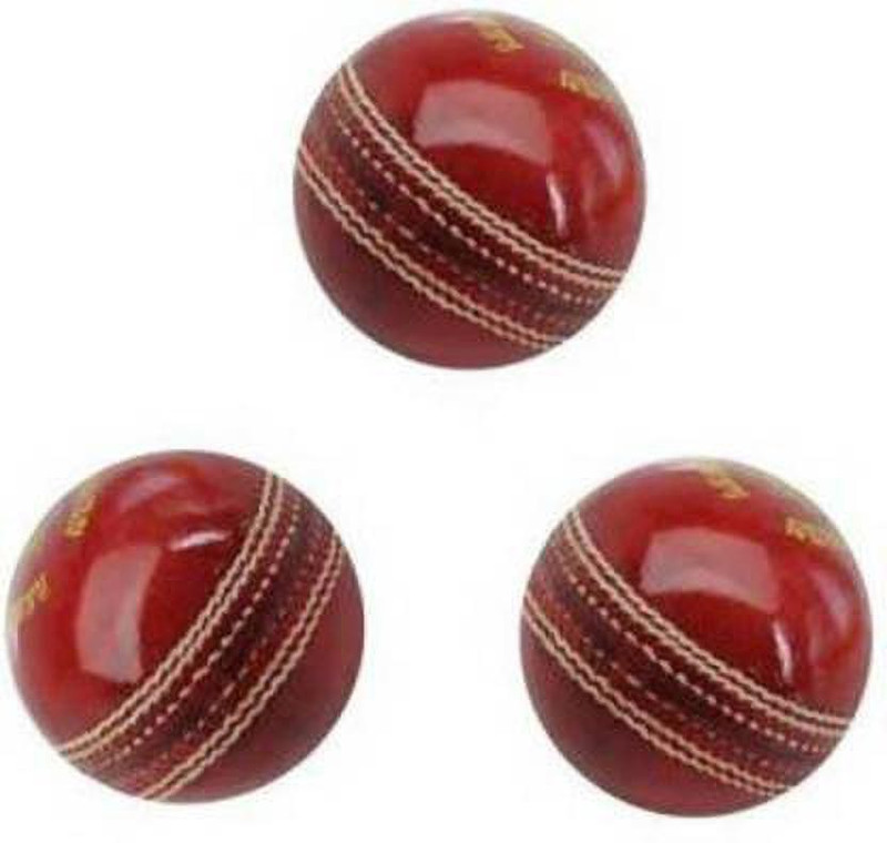 Gawin Laether Plain 20-20 Cricket Leather Ball(Standard, Pack of 3, Red)