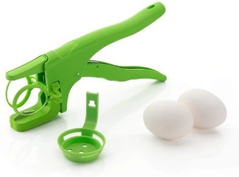 instashop collection egg cracker and egg separators Plastic, Stainless Steel Egg Separator(Green, Pack of 1)