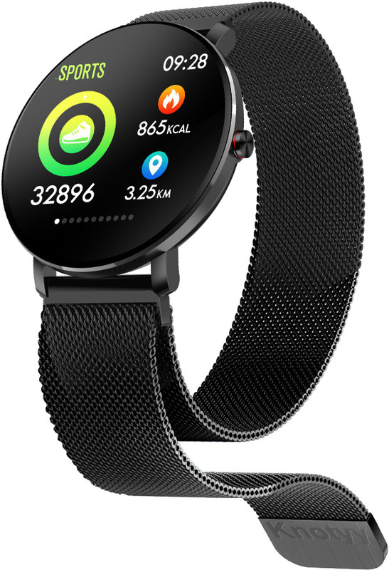 Knotyy OFIT Black Smartwatch (Black Strap Regular)